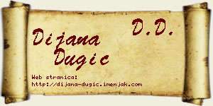 Dijana Dugić vizit kartica